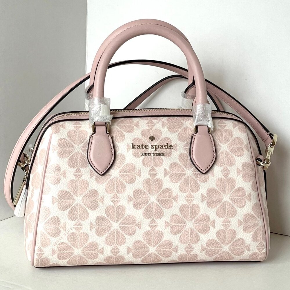 Kate Spade Spade Flower Small Dolly Duffle Crossbody Rose Smoke Pink KG483